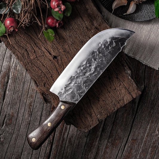 Hand Forged Longquan Kitchen Knife with stainless steel blade and ergonomic handle