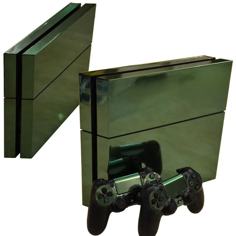 PS4 protective housing film with matte finish in six colour options on a 33x20cm sheet.