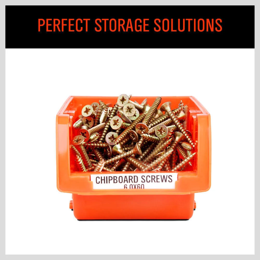 Plastic stackable toolbox shelf organiser with side by side arrangement options