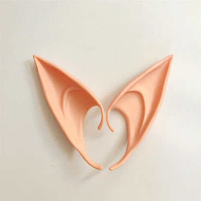 Adjustable latex elf goblin ears for Halloween costumes, safe and non-toxic