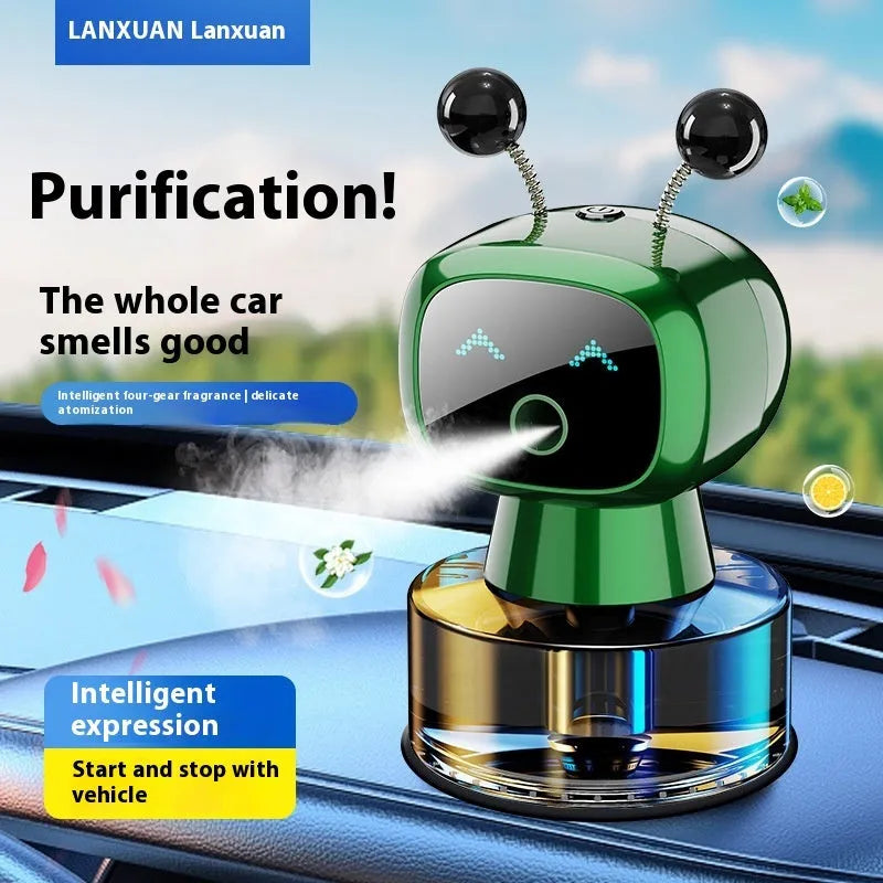 Robot intelligent car aroma diffuser with five fragrance options and 50-100 ml net content