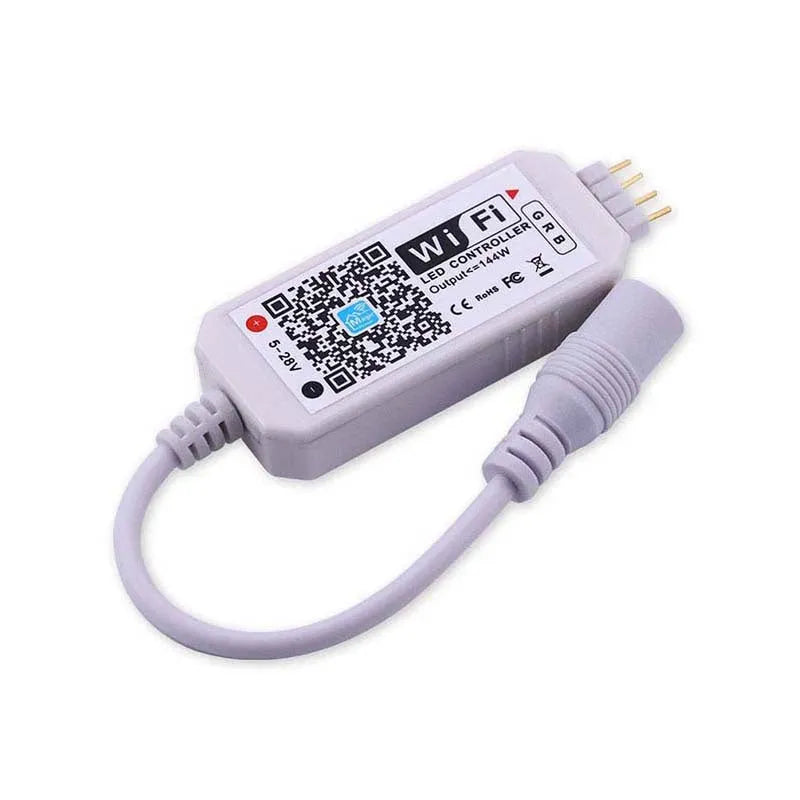 White WiFi RGB light bar controller for LED strips with Magic Home Pro app connectivity