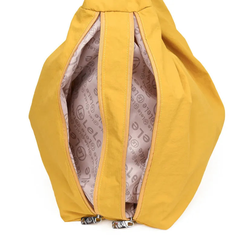 Heart-shaped nylon underarm bag in four colours with crossbody strap