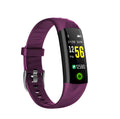 S5 smart bracelet with heart rate and step counter in black on wrist