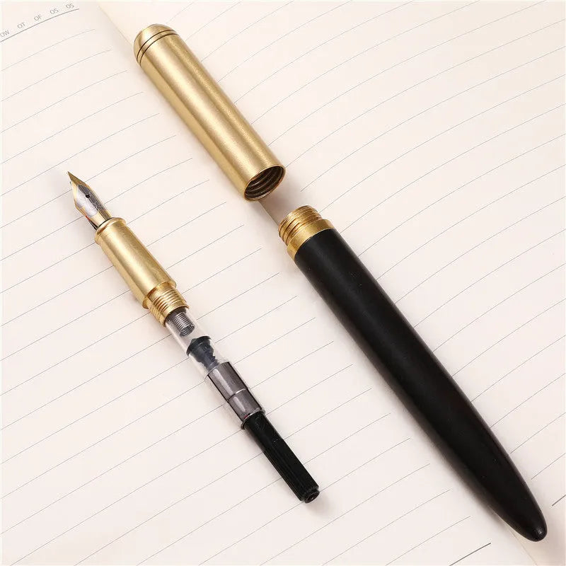 Business fountain pen with rotary ink system and stainless steel 0.7mm nib in Ebony colour