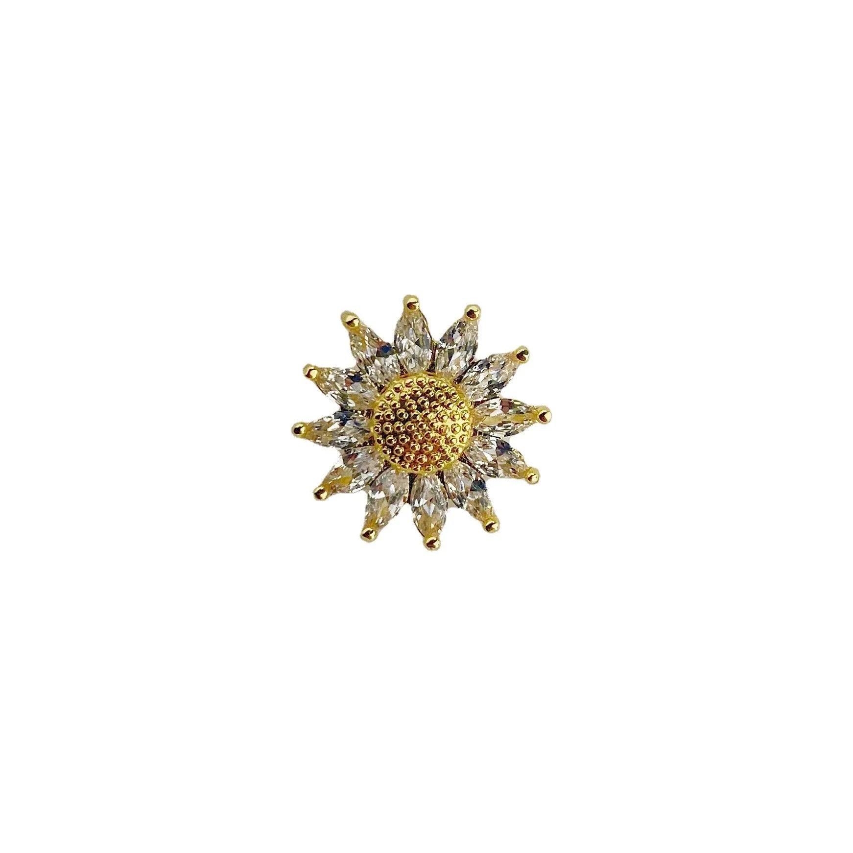 Women's Japanese geometric decorative brooch in electroplated copper with six colour options
