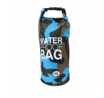Camouflage waterproof bucket bag for outdoor activities, available in multiple sizes and colors