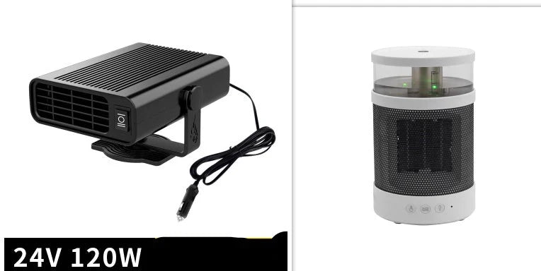 Universal Car Defrost Heater with 360-degree rotation for 12V/24V vehicles