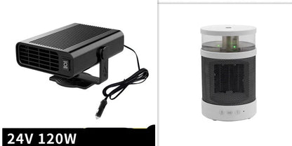 Universal Car Defrost Heater with 360-degree rotation for 12V/24V vehicles