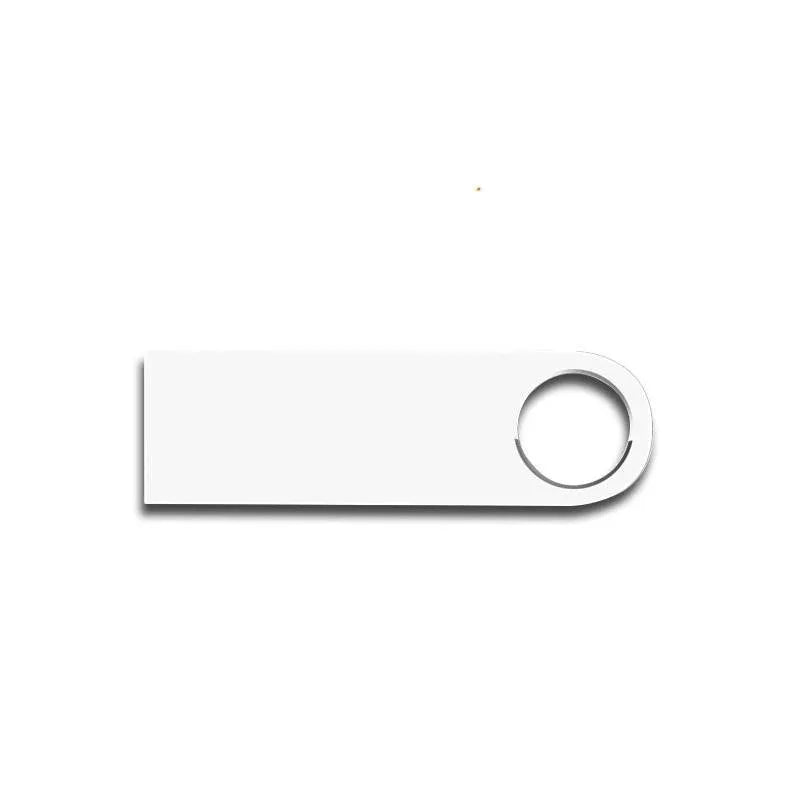 USB 2.0 flash drive with metal casing in gold and silver, compact size, and 128GB capacity for laptop use.