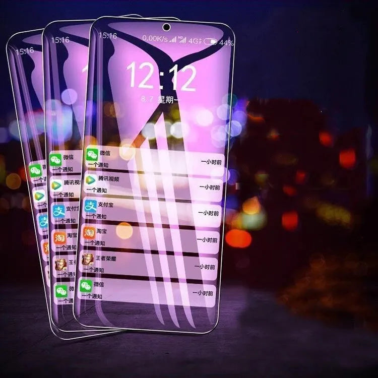 Wholesale pack of violet light full-screen tempered glass protectors for Vivo smartphones