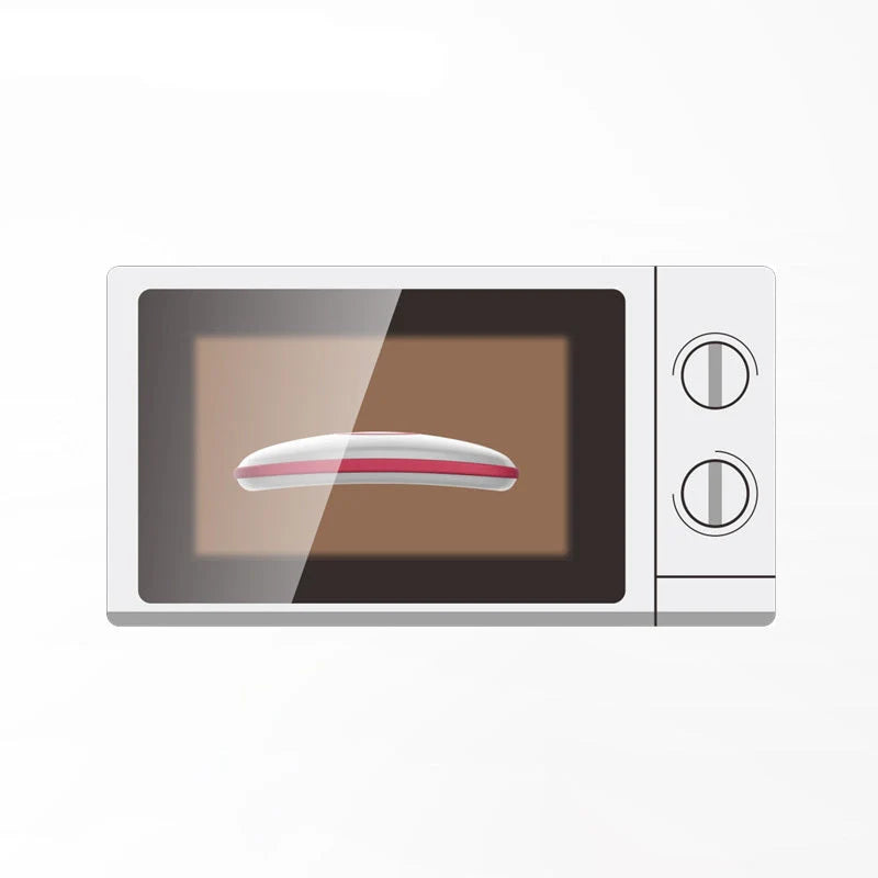 Microwaveable hand warmer hot water bottle with blue and pink cloth cover options