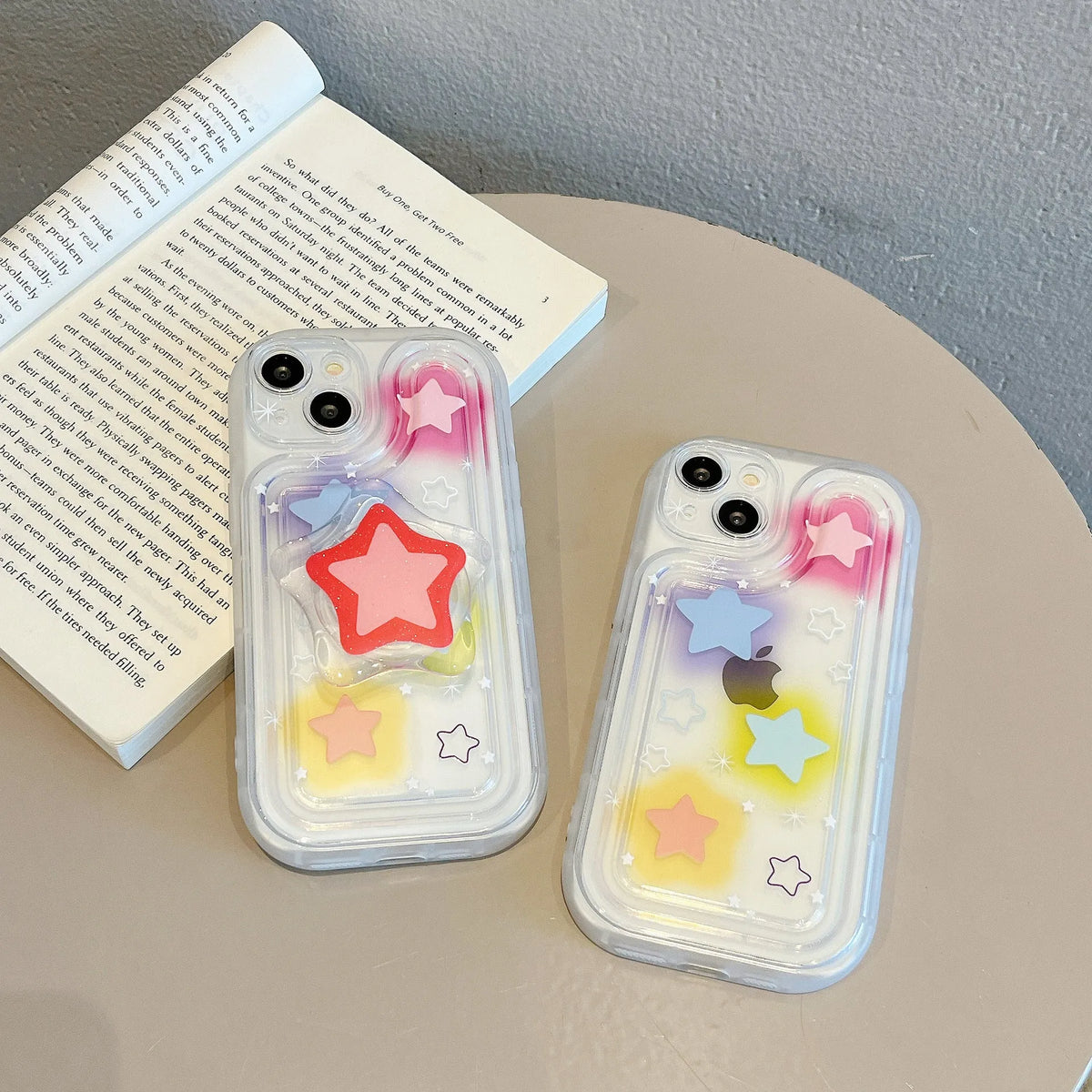 Blooming colour TPU phone case with airbag edge and XINGX bracket for iPhone 11-14 Pro Max