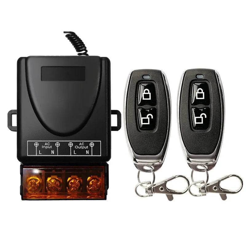 220V wireless remote control intelligent controller with ABS shell, 1 in 4 out wiring, for garage door and light control