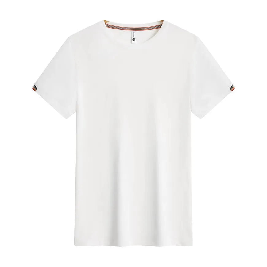 Men's round neck ice fibre pullover top in Army Green colour for business attire