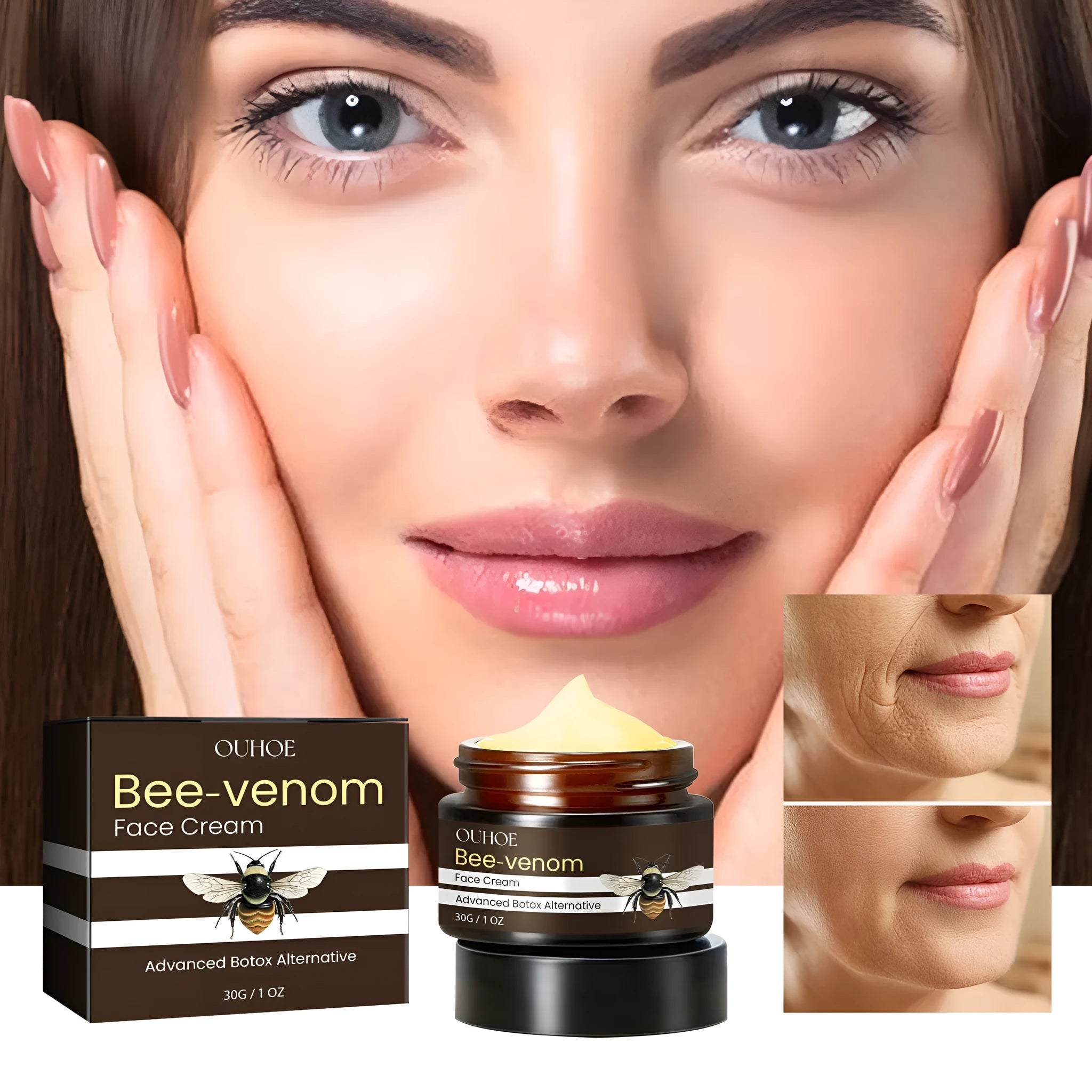 OUHOE Bee Firming Cream 30g jar of hydrating and nourishing facial treatment cream