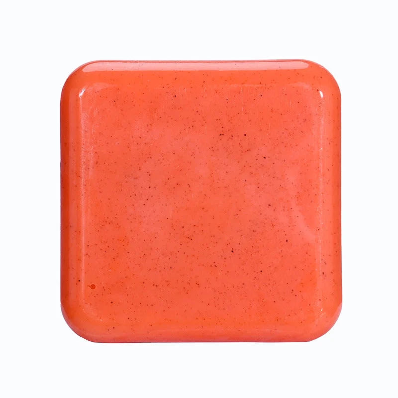 Frosted Handmade Cleansing Bath Turmeric Soap with natural ingredients for skin brightening