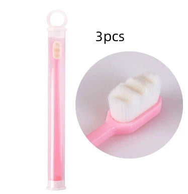 Ultra-fine nylon toothbrush with super soft 2.3cm bristles for sensitive gums