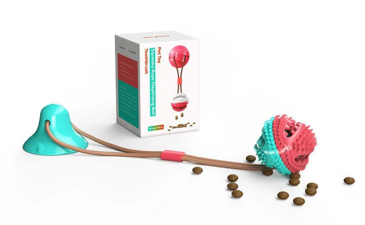 Durable suction cup molar toy for dogs promoting dental health through play