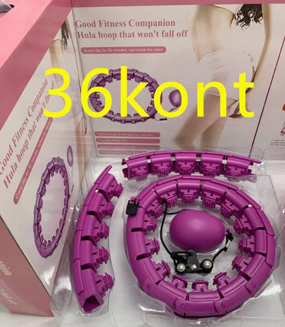 Magic Smart Hoop - Adjustable fitness hoop with massage features in pink, blue, and purple