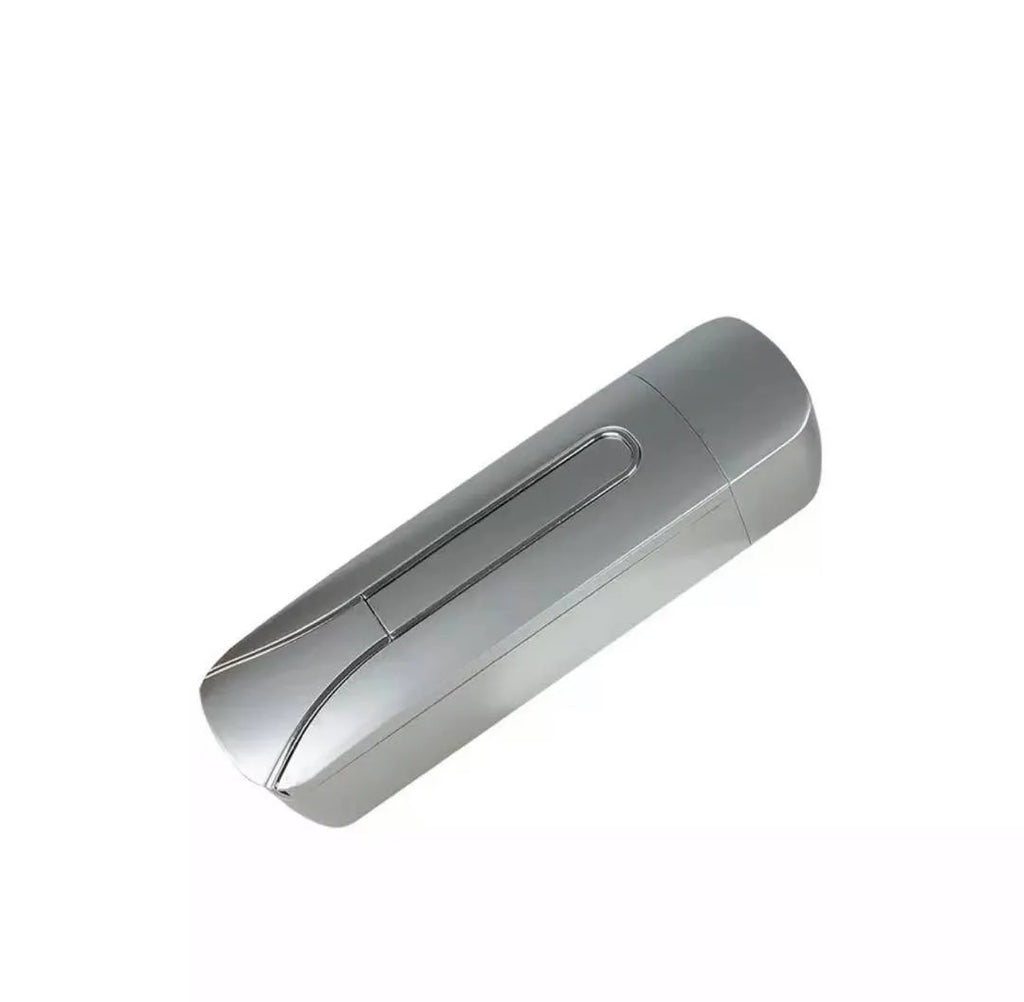 Wall-mounted manual press shampoo dispenser in white ABS plastic with single head, 5.8 x 7 x 23.5 cm