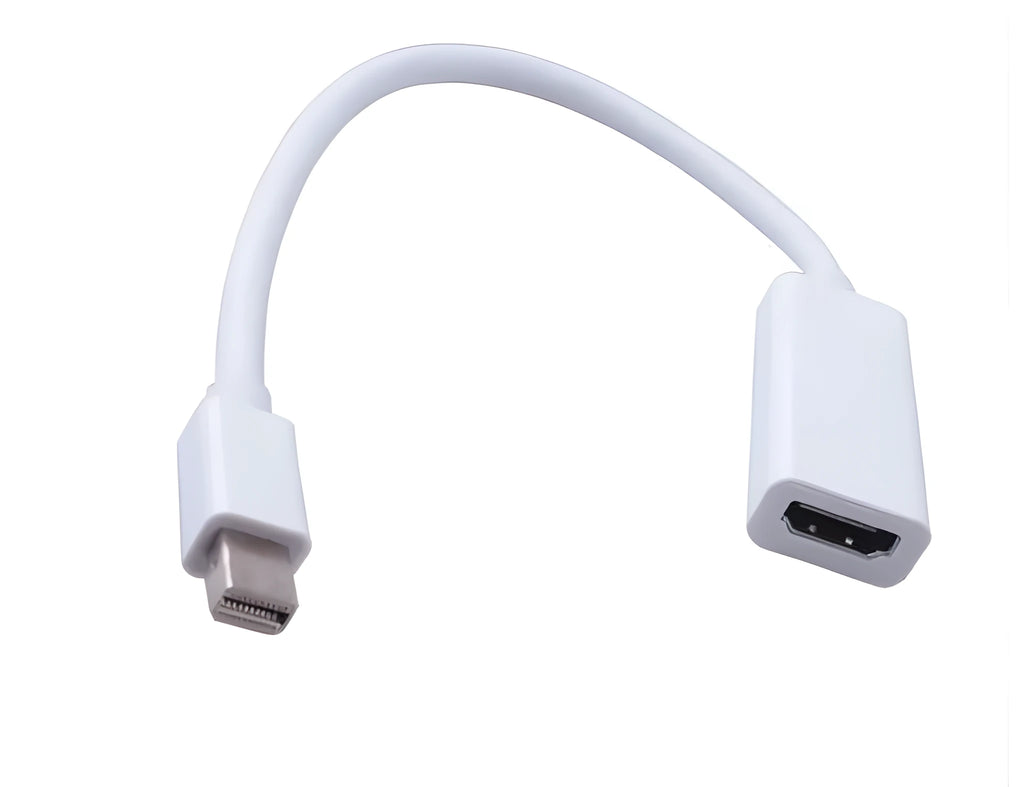 Mini DisplayPort to HDMI adapter cable measuring 24 cm with male Mini DP and female HDMI connectors
