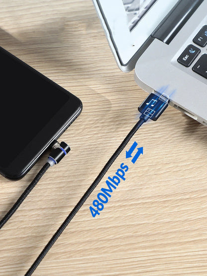 360 Degree Magnetic Charging Cable with LED indicator for fast charging and data transfer