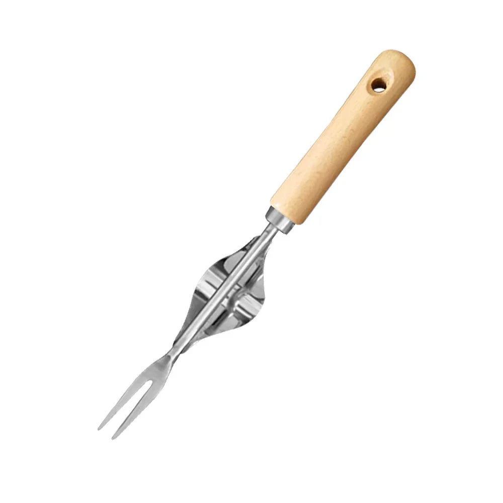 Portable gardening tools set for efficient weed removal with durable metal construction