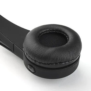 Black and silver Bluetooth wireless headset with headband design and microphone for PS3 and mobile phone voice calls