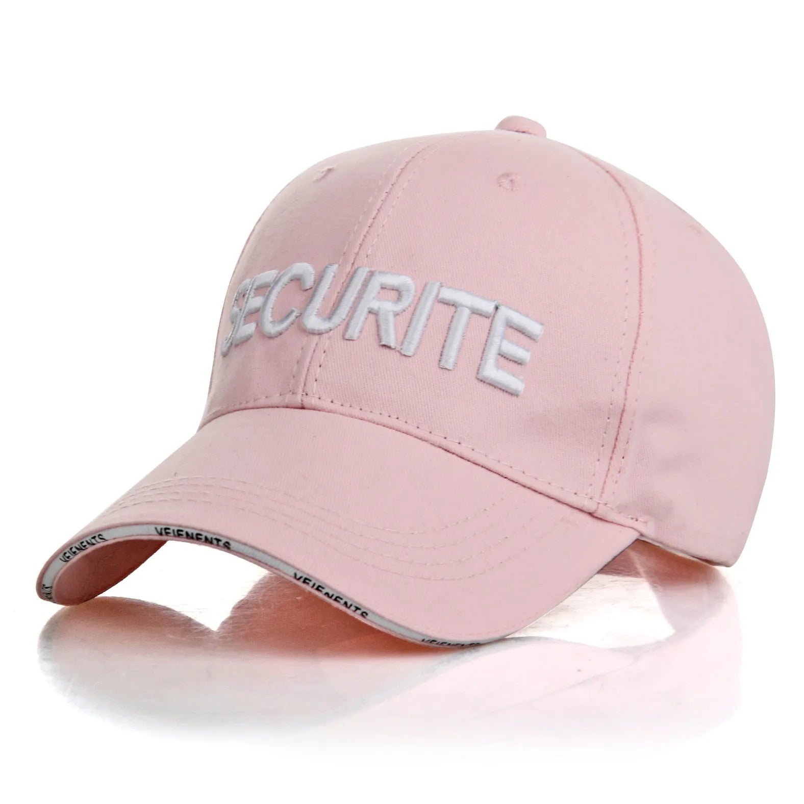 Unisex cotton alphabet baseball cap in black with adjustable back strap