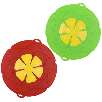 Anti-splash silicone lid for pots in various colors, preventing oil and soup overflows