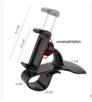 360 Degree Rotation Universal Car Phone Holder mounted in car with phone