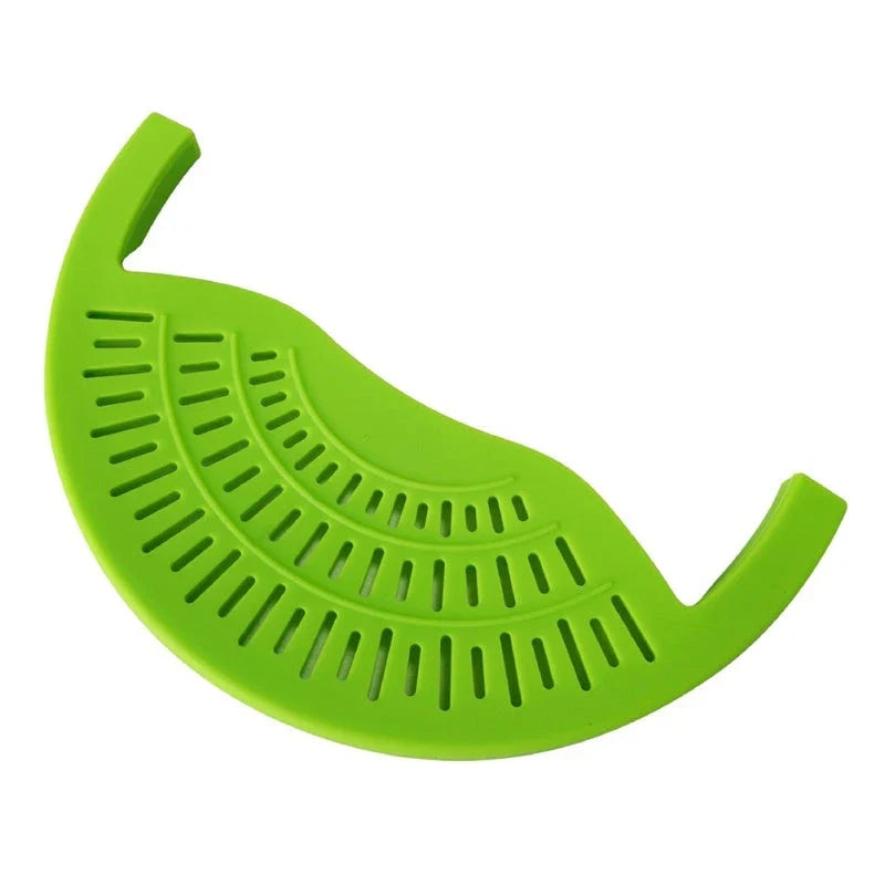 Versatile silicone pot strainer - a compact and durable kitchen tool for efficient draining of pots, pans, and bowls