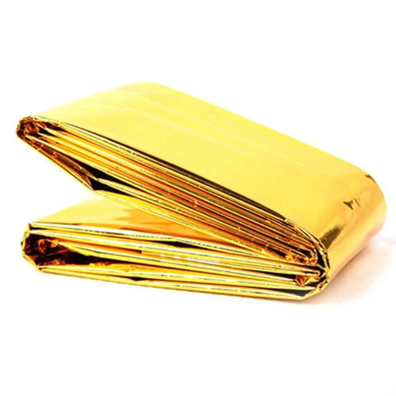 Silver emergency hypothermia blanket for outdoor survival, 130x210cm