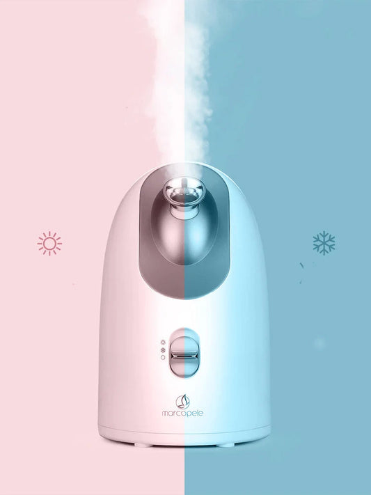 Hot and cold face steamer with dual fog settings for skincare