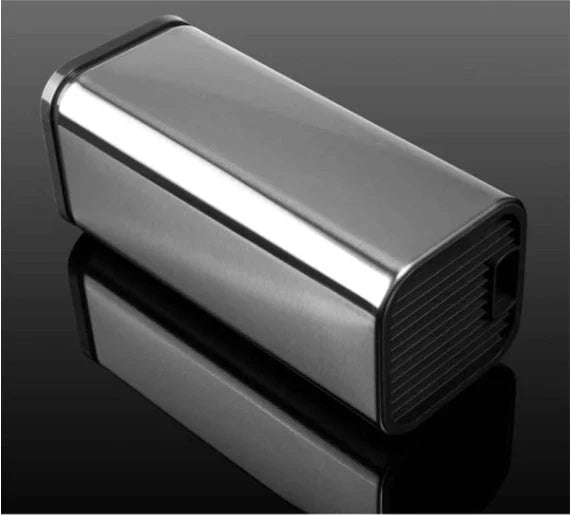 Stainless steel kitchen tool holder with detachable bottom in black and white