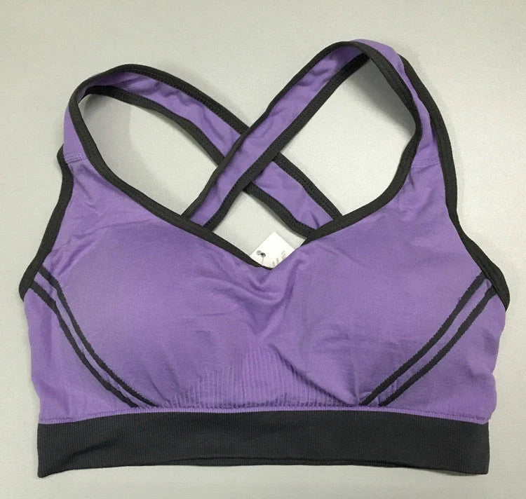 Women's athletic vest padded tank top for gym and yoga in various colours