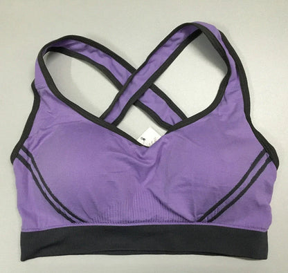 Women's athletic vest padded tank top for gym and yoga in various colours