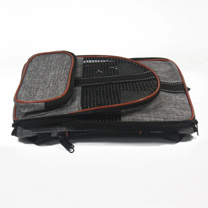 Multi-functional folding pet carrier bag for dogs and cats, waterproof PVC material