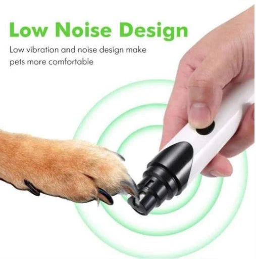 Cordless electric pet nail grinder with USB charging for stress-free, painless nail trimming for cats, dogs, rabbits, and other small animals