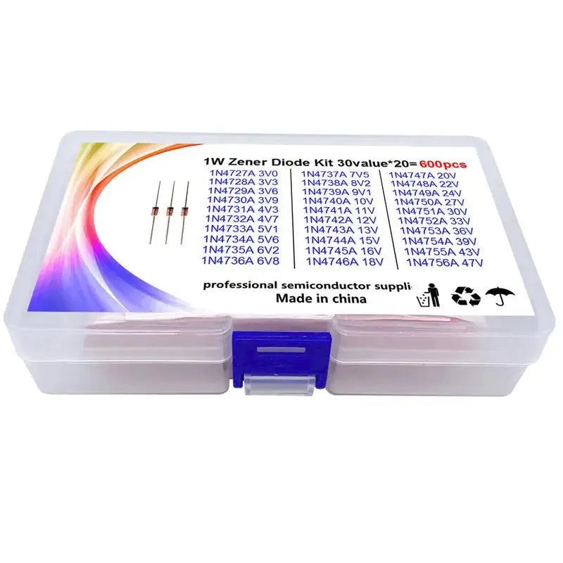 A single 1W Zener diode in a crystal glass package, used for 50V voltage regulation.
