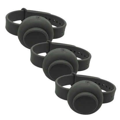 Portable Silicone Disinfectant Bracelet available in yellow, red, green, blue, black, and pink