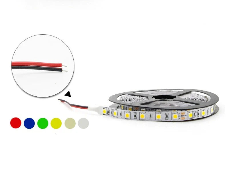 Waterproof LED light strip with 60 high-brightness beads, flexible and durable for any space