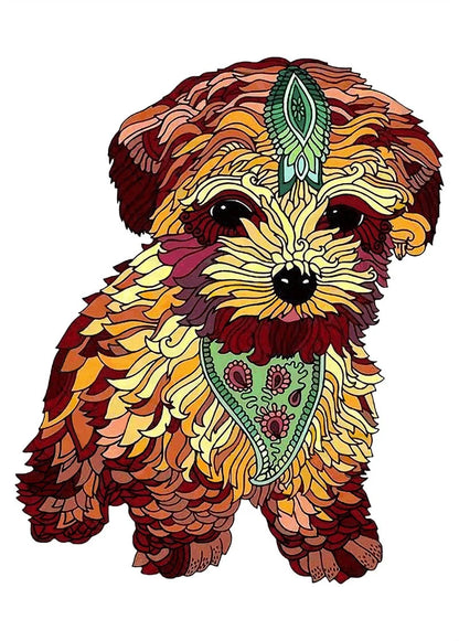 Colourful animal-shaped wooden jigsaw puzzles for children, educational and fun