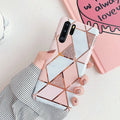 Electroplated marble mobile phone case in TPU back cover style for Huawei and Samsung smartphones