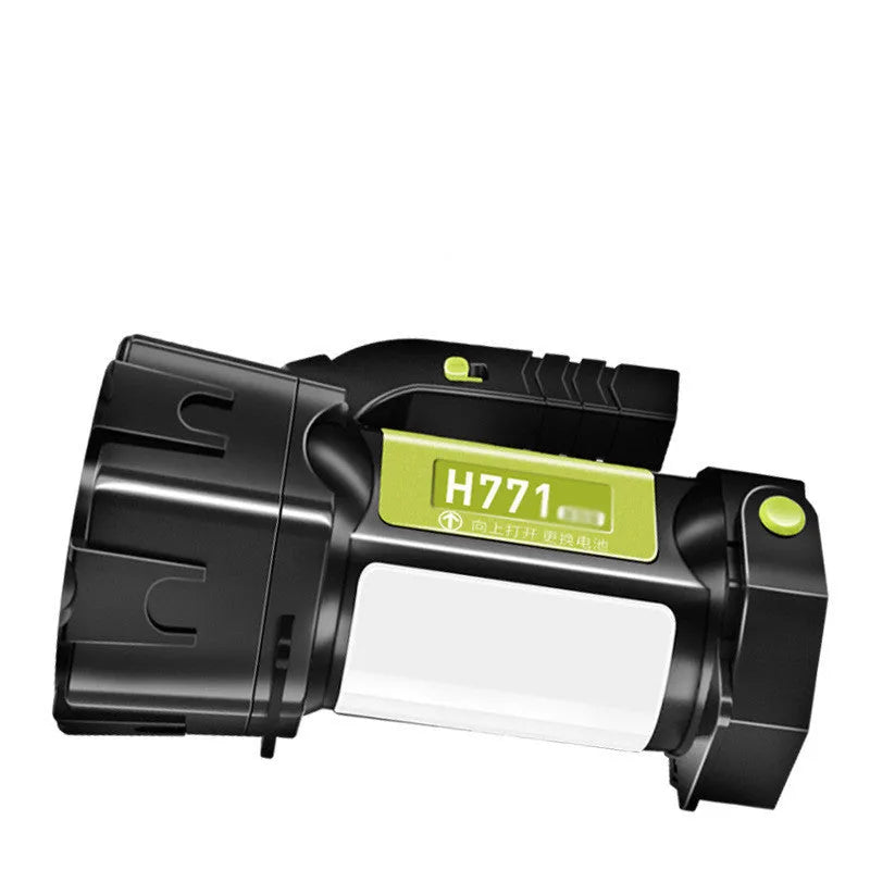 H771 portable LED camping and work light with removable battery and shoulder strap.