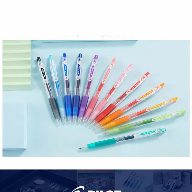 Baiguole 0.5mm gel pen showing metallic gold and silver colour options with standard 143mm length