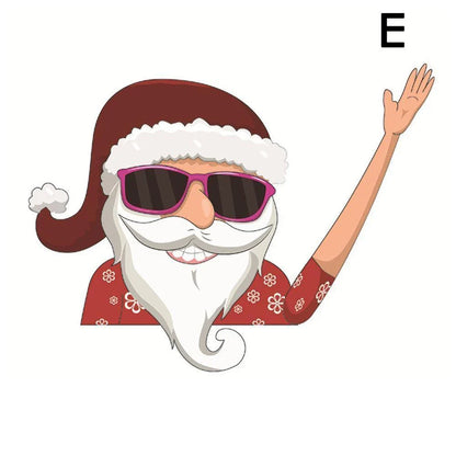Santa Wiper Car Sticker without Straps - festive, reusable, waterproof