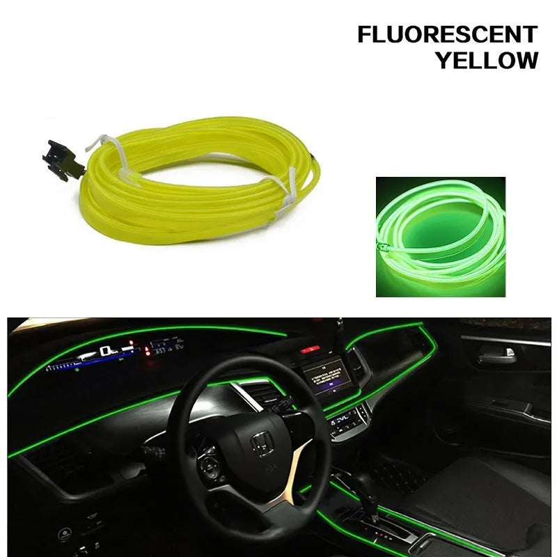 6-metre flexible USB LED car interior ambient lighting strip in multiple colour options
