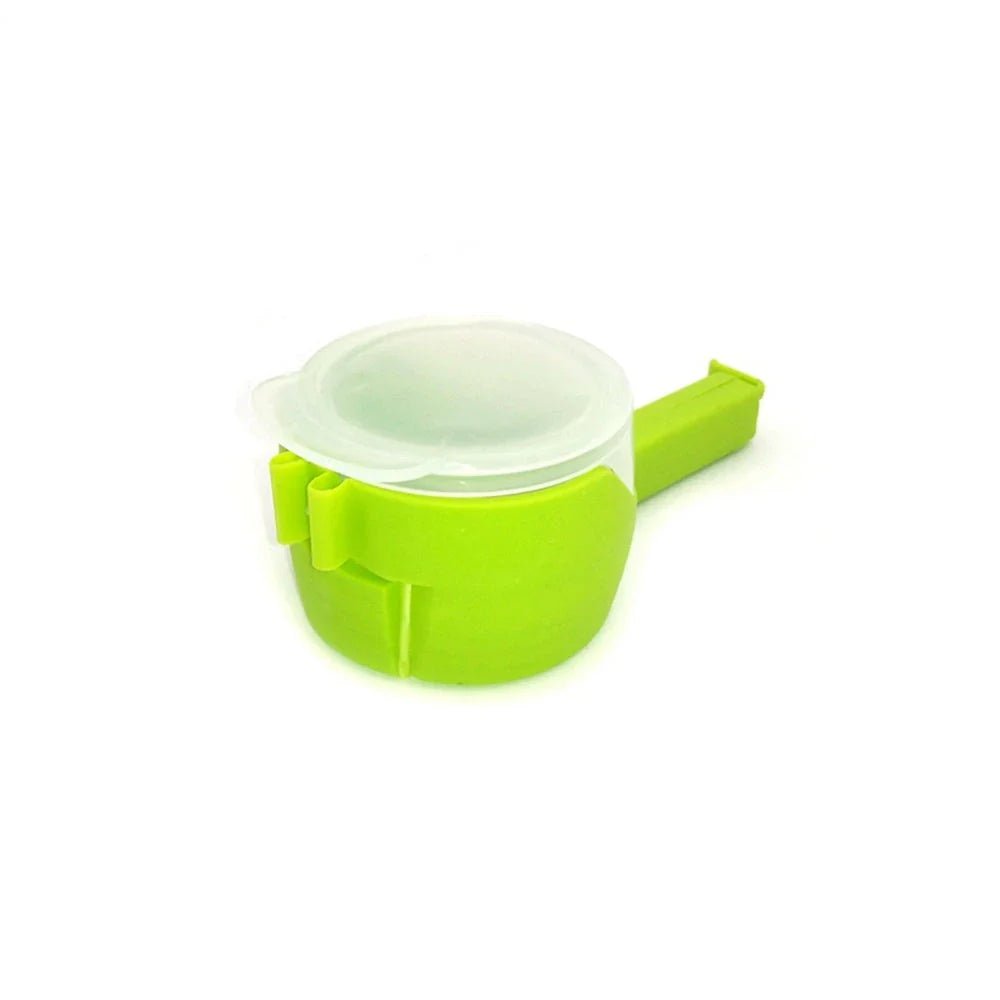 Versatile food clips in a range of colours, featuring airtight sealing and a convenient pour spout